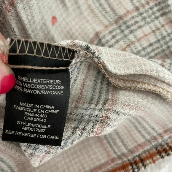 RARE AFRM plaid with hearts open slit midi dress - Picture 8 of 9